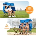 thumbnail image 6 of Ktaxon Double Camping Chair w/Shade Canopy, Folding Two Person Camp Chair w/Cup Holders & Carry Bag, Heavy Duty Foldable Outdoor Chair for Camping, Lawn, Backyard, Movie (Blue), 6 of 8