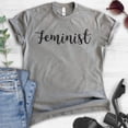 thumbnail image 2 of Feminist Shirt, Unisex Women's Men's Shirt, Feminism Shirt, Dark Heather Gray, 4X-Large, 2 of 6