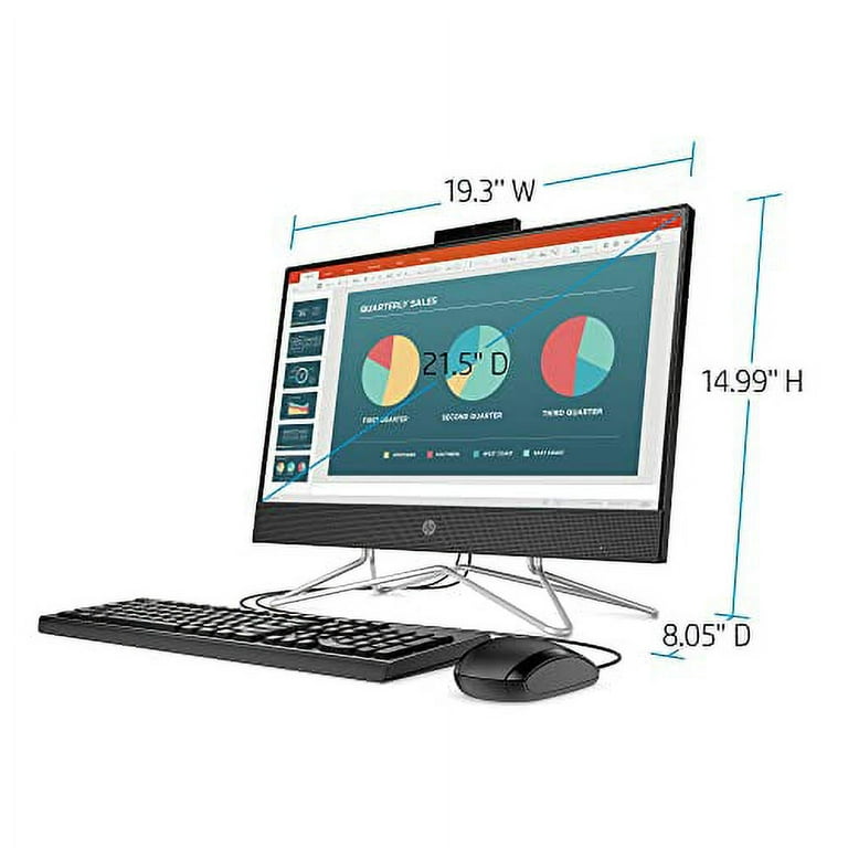 HP 2022 Newest 22-inch FHD IPS Touchscreen All-in-One Desktop