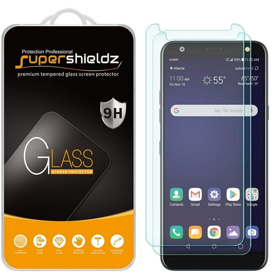 [2-Pack] Supershieldz for LG Harmony 3 Tempered Glass Screen Protector, Anti-Scratch, Anti-Fingerprint, Bubble Free