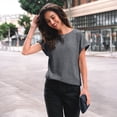 thumbnail image 6 of SUNBS Womens Summer Tops Short Sleeve Sweaters Tunic Tops Dressy Casual Business Shirts, 6 of 8