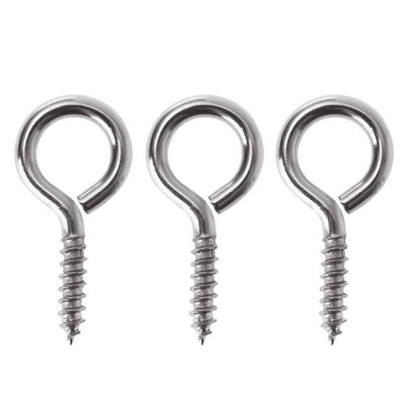 OUNONA Keychain Screw Eye Pin Durable Silver 25Pcs Crafting Supplies
