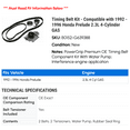 thumbnail image 2 of Timing Belt Kit - Compatible with 1992 - 1996 Honda Prelude 2.3L 4-Cylinder GAS 1993 1994 1995, 2 of 2