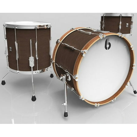 Lounge Club 18 3-piece drum set, mahogany and birch 5.5 mm blended shells, Kensington Crown finish