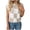 Beige, variant on Women Fashion Round Neck Sleeveless Knit Short Tank Womens Checkered Summer Top Casual Stretchy Cropped Vest Basic Outfit