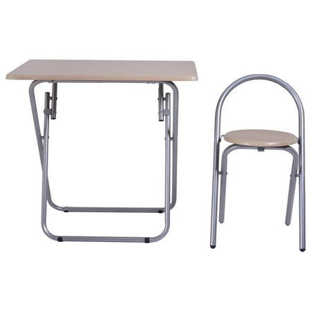 Kids Study Writing Desk Table Chair Set Folding Student Home
