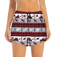 thumbnail image 4 of Lsque Buffalo Plaid Forest Printed Women's Running Shorts with Liner Pockets,Elastic Quick Dry Workout Athletic Gym Yoga Shorts,Womens High Waist Shorts-Medium, 4 of 9