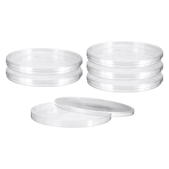 Uxcell 150mm Plastic Petri Dishes with Lids, 6 Pack Petri Plates Tissue Culture Plate for Lab Science Experiment, Clear