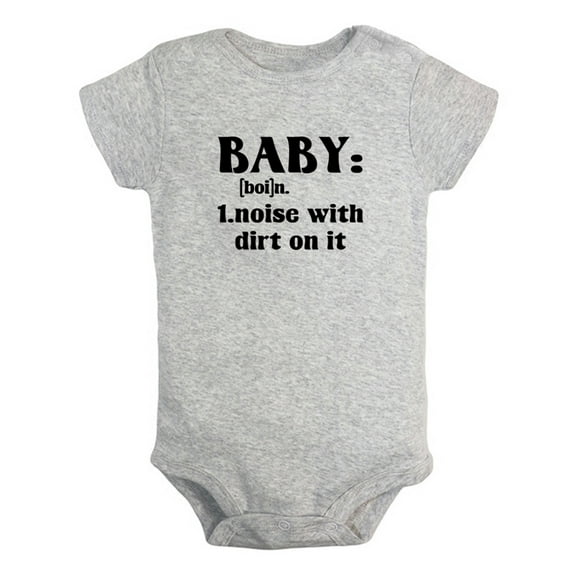 iDzn Baby DEFINITION A NOISE WITH DIRT ON IT Funny Rompers For Babies, Newborn Baby Unisex Bodysuits, Infant Jumpsuits, Toddler 0-24 Months Kids One-Piece Oufits