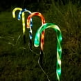 thumbnail image 6 of Christmas Candy Cane Outdoor Lighted Decorations Waterproof IP65 8 Lighting Modes Garden Pathway Yard Holiday Decorative Lamp with Wooden Stakes, 6 of 9