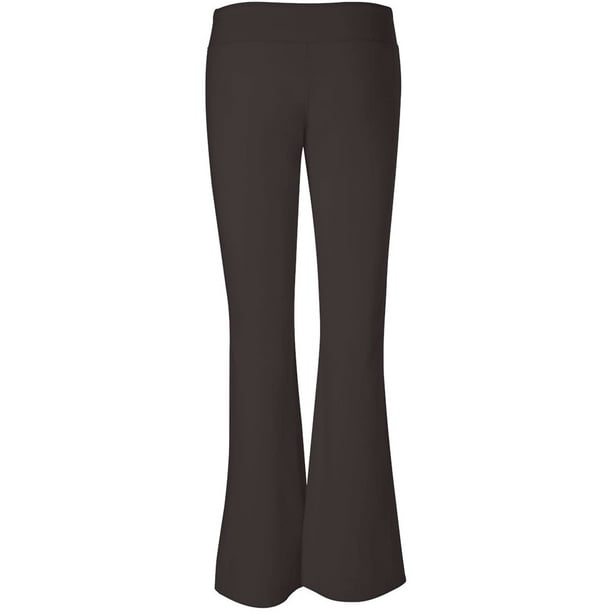 Ladies' Cotton/Spandex Yoga Pant, Chocolate Medium