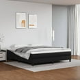 thumbnail image 1 of vidaXL Box Spring Bed with Mattress Black 193x203 cm King Faux Leather, 1 of 5