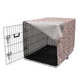 thumbnail image 3 of Flowers Dog Crate Cover, Randomly Arranged Chamomile Floral Motifs Tender Elements Design, Easy to Use Pet Kennel Cover for Medium Large Dogs, 35" x 23" x 27", Blush Purpleblue, by Ambesonne, 3 of 6