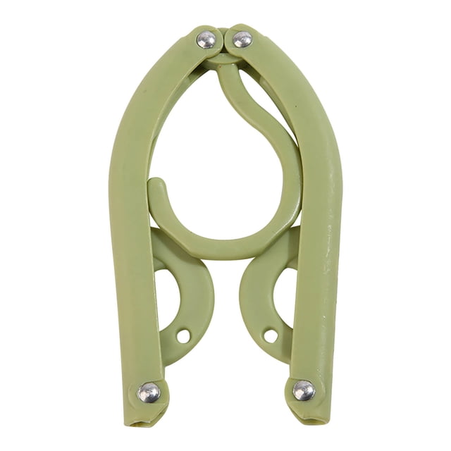 WLOELOEW Multi Functional Folding Clothes Hanger For Adults Kids Portable Storage Seamless Clothes Rack Plastic Household Organizer Army Green Army Green