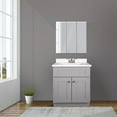 thumbnail image 2 of Design House Brookings 25" x 22" Assembled Shaker 2-Door Bathroom Vanity with Cultured Marble 4" Centerset Solid White Top, Sherwin Williams® Gray/White, 2 of 21