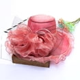 thumbnail image 2 of Kcolen Tea Party Hats European Style Women's Sun Visor Hat with Large Floral Mesh Design for Fashionable Outdoor Sun, 2 of 4