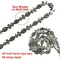 53 Inch Hand Rope Chain Saw Sharp Manual Tree Limb Chain Saw with 68
