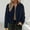 Navy, variant on Delayuji Faux Suede Jacket For Women Lapel Casual Button Down Cropped Jacket Long Sleeve Outerwear Coats Work Clothes