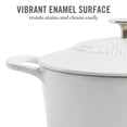 thumbnail image 3 of Martha Stewart Gatwick 7 QT Enameled Cast Iron Dutch Oven - Linen W/ Silver Knob, 3 of 7