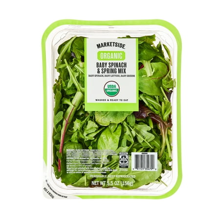 Marketside Organic Fresh Spinach and Spring Mix, 5.5 oz