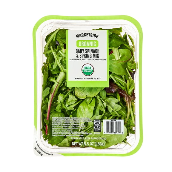 Marketside Organic Fresh Spinach and Spring Mix, 5.5 oz