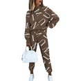 thumbnail image 1 of UKAP Women 2 Piece Outfits Sweatsuit Tracksuit Outfits Set Printing Lounge Outfits Activewear, 1 of 4