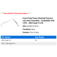 thumbnail image 2 of From Pump Power Steering Pressure Line Hose Assembly - Compatible with 1999 - 2003 Saab 9-3 SE 2000 2001 2002, 2 of 2