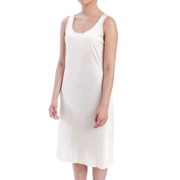 Gemsli Womens Classica Nylon Full Slip with Tiny Lace Cling Free, 40