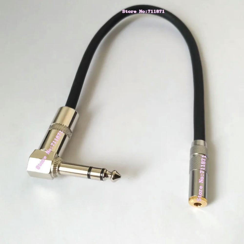 FOR 90 Degree Right Angle 1/4 TRS stereo 6.35 Male to 3.5mm Female Audio cable Line Right Angle Bend 6.35 to 3.5 stereo Audio cable
