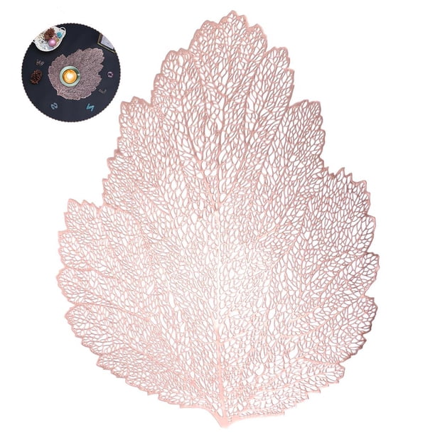 Mantel Individual De Hoja Hueca, Posavasos Con Textura Transparente, Almohadilla De Mesa Con Aislamiento Térmico, Alfombrilla De Pvc Para Taza, Decoración Para Oficina, Comedor, Cocina Minnieouse HA015230-00