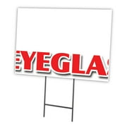 EYEGLASS REPAIR 12"x16" Yard Sign & Stake | Advertise Your Business | Stake Included Image On Front Only | Made in The USA