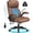 Brown, variant on COOLHUT Big and Tall Office Chair 350LBS, Comfy Heavy Duty Executive Desk Chair with Adjustable Lumbar Support, Higth Back Computer Home Office Chair with Padded Flip -up Arms, Light Gray