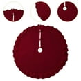 thumbnail image 6 of Sharprepublic 48 Inches Christmas Tree Skirt Christmas Decoration for Party Indoor Bedroom Red, 6 of 8