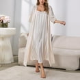 thumbnail image 3 of iHPH7 Silk Nightgown and Robe Set Pajama Sets for Women 2 Piece Long Nightgowns for Women Robe Sets for Women's Sleepwear, C XL, 3 of 8