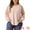 Light Pink, variant on DARING DIVA Women's Plus Lace Crew Neck Long Sleeve Casual Blouse 1X Purple Red