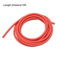 thumbnail image 2 of Uxcell Natural Latex Rubber Tubing 3mm ID 6mm OD 10ft Red Highly Elastic for Sports Exercise Fitness, 2 of 5