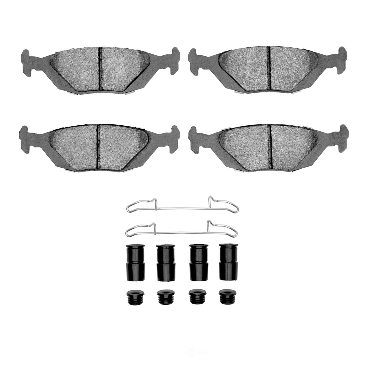 Dynamic Friction Company 1551-0322-01 DFC 5000 Advanced Brake Pads - Low Metallic and Hardware Kit