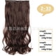 thumbnail image 2 of Extensiones de pelo sintético rizado con clips, 3/4 de cabeza, 5 clips, 2 of 7