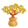 thumbnail image 2 of Chino Lucky Tree Esculturas Bonsai Fortune Trees Adornos de Fortuna para Decoración Dormitorio pequeña sala Muebles de Escritorio Cristal amarillo Macarena Estatua del árbol de la suerte, 2 of 8