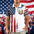 thumbnail image 6 of Mens Polo Shirts Short Sleeve 250th Anniversary Usa Shirts 1776 Flag Men 4th Of July Shirts Patriotic Tshirts Men's Novelty Shirts Men's T-Shirts Vintage T Shirts for Men White Graphic Tee Men, 6 of 8
