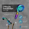 thumbnail image 4 of SparkPod Rainbow Handheld Shower Head 9 Spray 5 Inch High Pressure ABS, 4 of 5