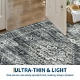 thumbnail image 7 of FairOnly Dark Grey 5'x7'Boho Vintage Floral Printed Area Rug Low Pile Machine Washable Stain Resistant Non-Slip Distressed Rug for Bedroom Kitchen Dining, 7 of 7
