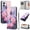 Color-2, variant on Leather For Apple iphone 17 Pro 6.3-inch Wallet Case Embossed Painted Butterflys&Flowers Pattern, With Card Holder,Wristband,Magnetic Clasp Kickstand Folio Cover,Color-7,For iphone 17 Pro