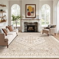 thumbnail image 6 of Roxstand 8x10 Area Rugs for Living Room, Vintage Large Area Rug, Non-Slip Backing Washable Rug, Stain Resistant Home Decor Rug (8'x10', Beige), 6 of 11