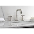 thumbnail image 4 of Kingston Brass KS1416RKZ Wendell Widespread Bathroom Faucet with Knurled Handle and Push Pop-Up Drain, Polished Nickel, 4 of 7