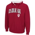 thumbnail image 2 of Men's Colosseum Crimson Indiana Hoosiers Arch & Logo 3.0 Full-Zip Hoodie, 2 of 3