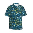 thumbnail image 2 of Daiia Modern Excavator Hawaiian Shirt for Men Gentle Cotton Regular Short Sleeve Casual-Small, 2 of 9