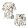 thumbnail image 4 of Picia Colorful Mushrooms and Plants Pajamas Sets for Women Soft Short-Sleeved Pjs with Lounge Shorts Two Piece Sleepwear-X-Large, 4 of 9