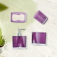 thumbnail image 3 of Unique Bargains 1 Set Lightweight Bathroom Accessories Set for Bathroom Vanities Purple PS, 3 of 4