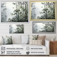 thumbnail image 5 of Designart "Tranquility of Grey and Green Bamboo II" Oversized People Framed Wall Art - Global Green China Art Hallway Framed Wall Art Decor, 5 of 7